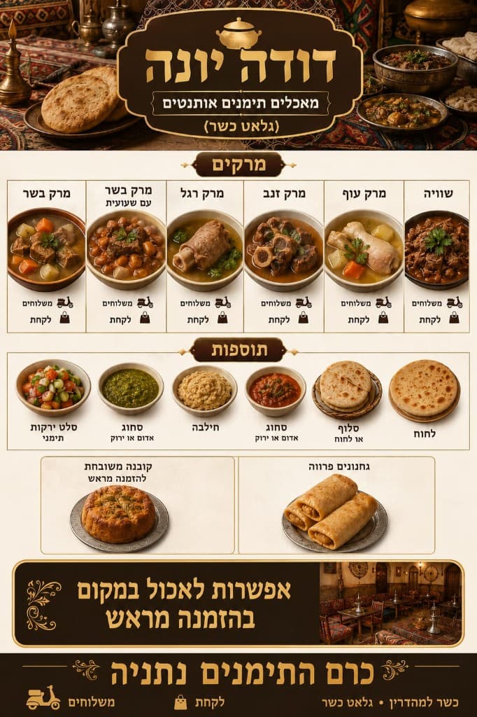 תפריט גרפי של דודה יונה